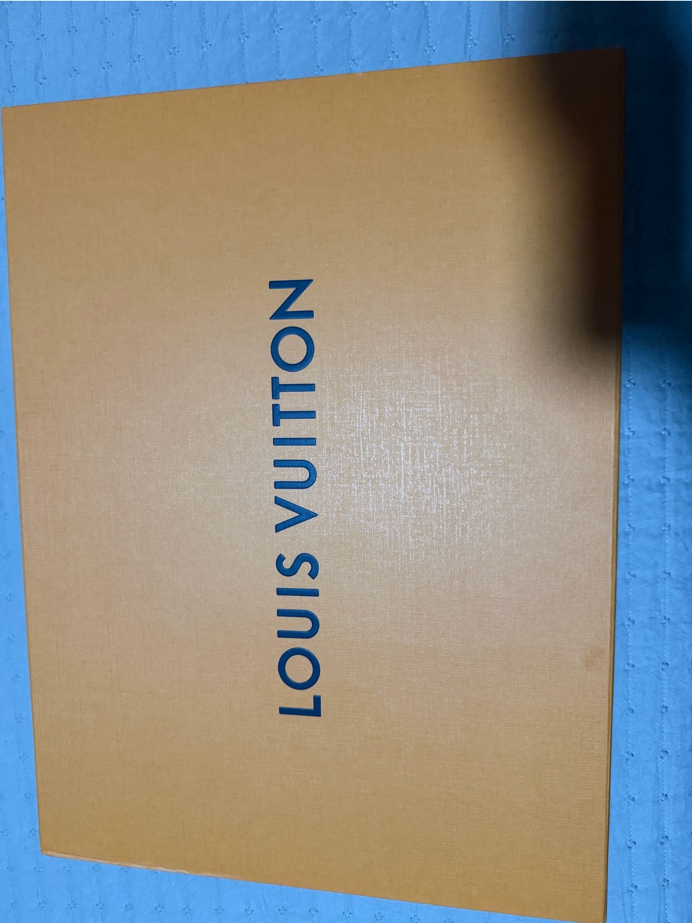 Louis Vuitton Orange Box with Blue Logo